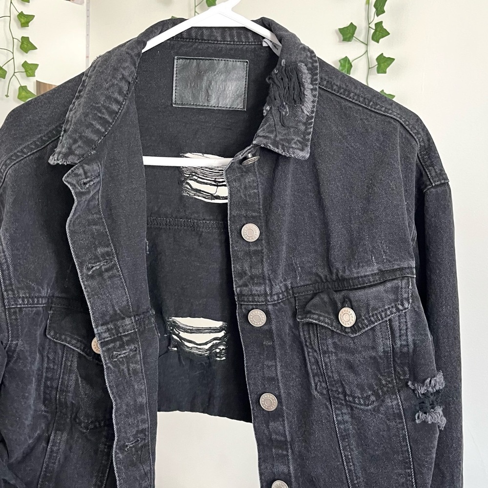 refuge cropped denim jacket